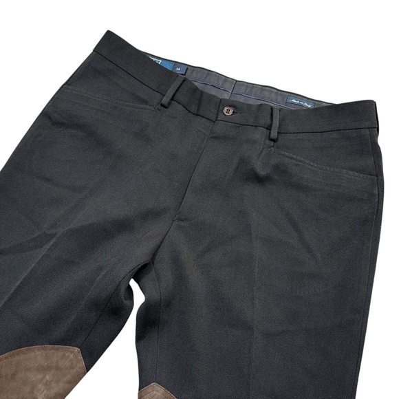 Polo Ralph Lauren Thick Twill Wool Suede Leather Riding Pants Mens 34 - Picture 5 of 12